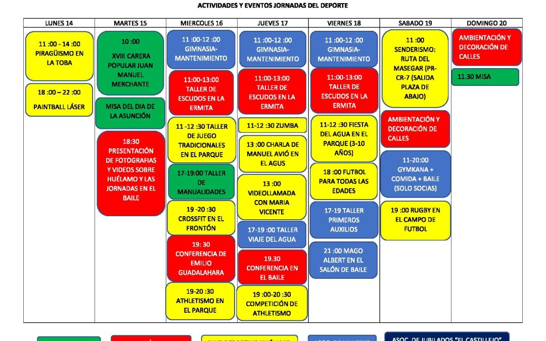 Actividades y Eventos Verano 2023