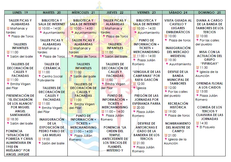 Programa de actividades de Agosto de 2024